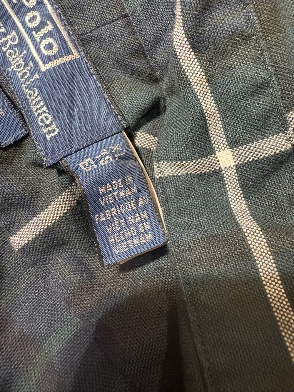 Polo Ralph Lauren Blue Green Plaid Flannel Button Down Shirt Mens XL Custom Fit